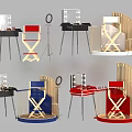 Colorful Makeup Stations With Director Chairs Ring Lights And Wooden Frames