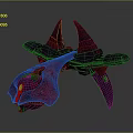 Futuristic Cosmic Spaceship Design With Purple Pink Exterior And Multi Wing Structure