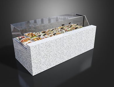 Modern shelf supermarket fresh food shelf 3d model