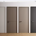 Modern Hinged Doors in Various Colors with Wooden Texture for Interior Design