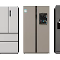Stylish Modern Refrigerators With Various Door Designs And Functional Features 3d model