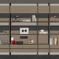 Minimalist Bookcase Light Luxury Solid Wood Bookcase Open Bookcase Decorative Cabinet Storage Bookshelf 3d model