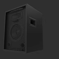Black Professional Audio Speaker With Mesh Front Panel And Powerful Bass