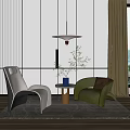 Modern Casual Sofa Combination Single Sofa Combination 3d model