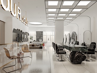 Modern Barber Shop 3d model