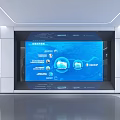 Modern Corporate Exhibition Hall With Product Showcases Digital Displays And Spacious Layout