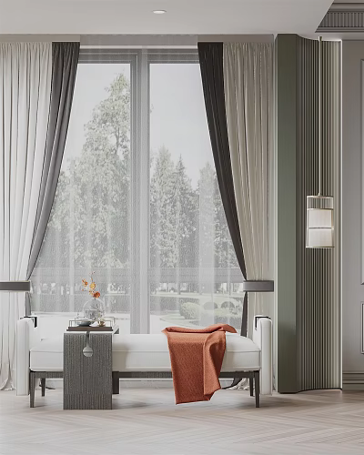 New Chinese Bed End Stool 3d model