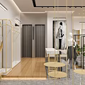Stylish Modern Clothing Store With Elegant Window Display Mannequins And Glass Doors