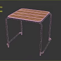 Sturdy Wooden Top Table With Black Metal Frame Modern Design For Home Office Use