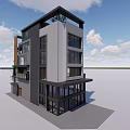 Modern Detached Villa Exterior Design With Large Glass Windows Wooden Accents Balconies And Greenery