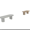 Stylish Modern Dining Table Featuring Oval Tabletop Cylindrical Legs Wooden And White Design