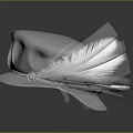 Elegant Gray Stylish Hat With Feather Accent And Metal Buckle Accessory