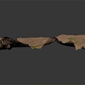 3D Terrain Model Featuring Mountainous Landforms Green Vegetation And River Networks