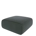 Green Checkerboard Pattern Sofa Stool With Black Base For Living Room