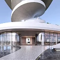 Modern Sales Office Building With Unique Spiral Design And Green Surroundings
