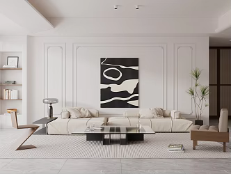 modern living room 3d model