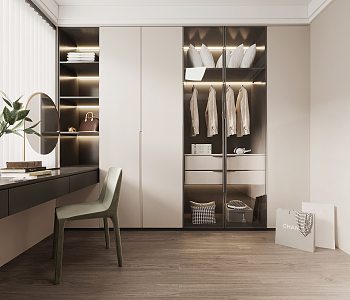 Modern cloakroom wardrobe dresser 3d model