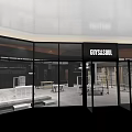 GUYSSOUL Modern Clothing Store With Glass Facade Interior Racks And Apparel Displays
