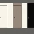 Minimalist Modern Interior Swing Doors In White Light Wood And Dark Gray