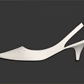 Elegant White High Heel Shoes Featuring Perforated Toe And Slim Heel Design