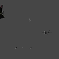 Advanced Black Fighter Jet With Sleek Aerodynamic Design and Military Emblems On Body