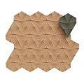 Brown Hexagon Wall Decor With Repeating Geometric Pattern Design For Home Interior 3d model