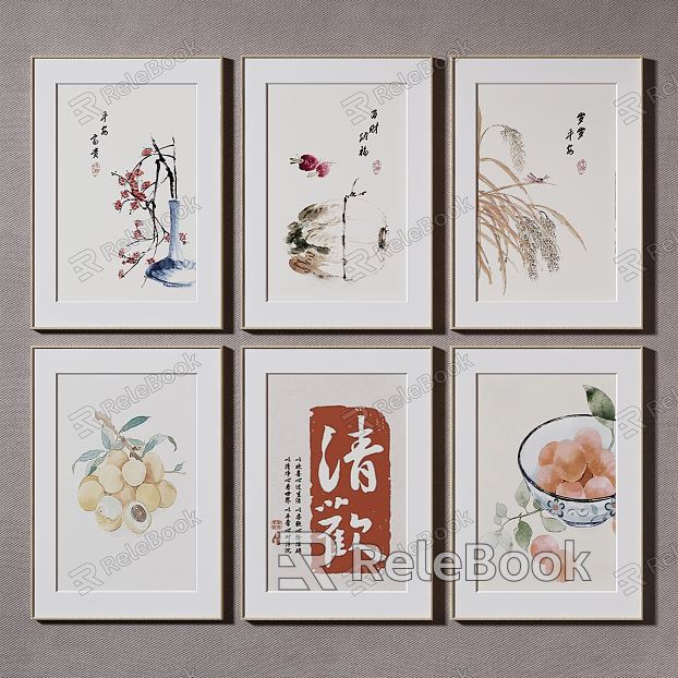 New Chinese Decorative Painting Hanging Painting model