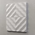 Modern 3D Geometric Wall Decor With Diamond Triangular Patterns In White Gray Tiles 3d model