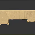 Wooden Curved Staircase Design With Black Iron Railings And Balusters