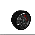 Car Tires with Alloy Wheels Featuring BMW Logo and Red Brake Calipers