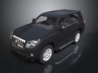Black SUV With Chrome Grille Silver Alloy Wheels And Rugged Exterior Design 3d model