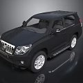 Black SUV With Chrome Grille Silver Alloy Wheels And Rugged Exterior Design