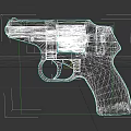 Modern Black Revolver Firearm With Textured Grip And Compact Design