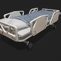 High Quality Mobile Medical Beds With Adjustable Side Rails And Washable Mattress Covers