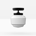 Modern Minimalist Ceiling Light With White Body Black Top Sleek Design For Interior Spaces