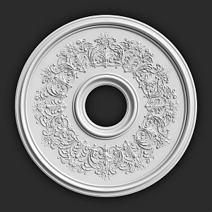French PU Lamp Plate Round Ceiling Decorative European Imitation Gypsum Chandelier Base Parquet Lamp Pool Disc 3d model