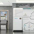 Intelligent Science Technology Exhibition With Air Treatment System Charts And Equipment