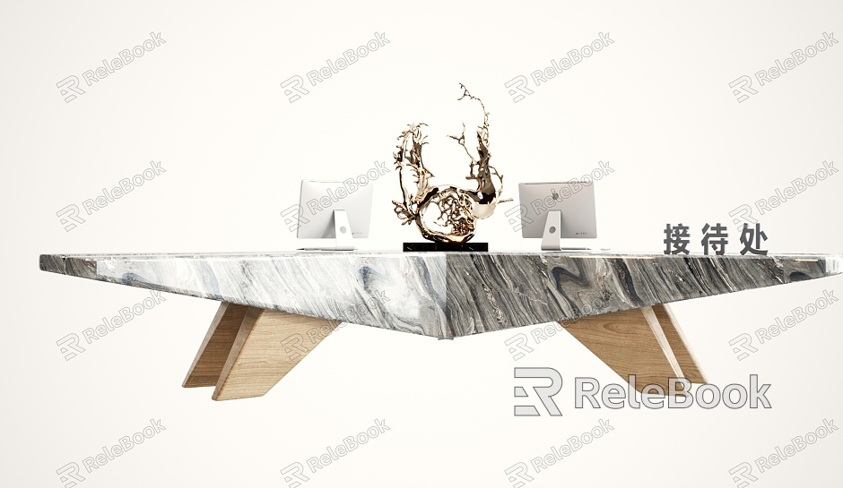 Modern reception desk model