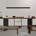 tea table and chair 3d model