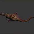 Detailed Colorful Dinosaur Model Featuring Red Yellow Spots and Standing Stance