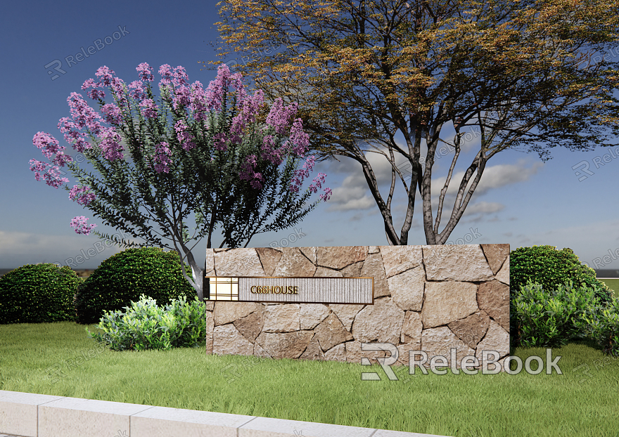 Modern landscape wall Home landscape wall model