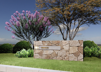 Modern landscape wall Home landscape wall 3d model