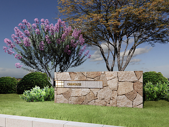 Modern landscape wall Home landscape wall 3d model