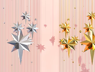 Star pendant decorative pendant 3d model