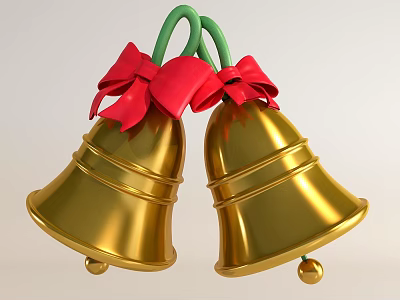 Modern bells Christmas bells 3d model