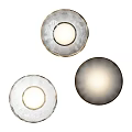 Modern Transparent And Black Glass Wall Lamps With Illuminated Round Design