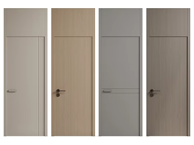 Modern Hinged Doors In Various Colors For Home Interior Design 3d model