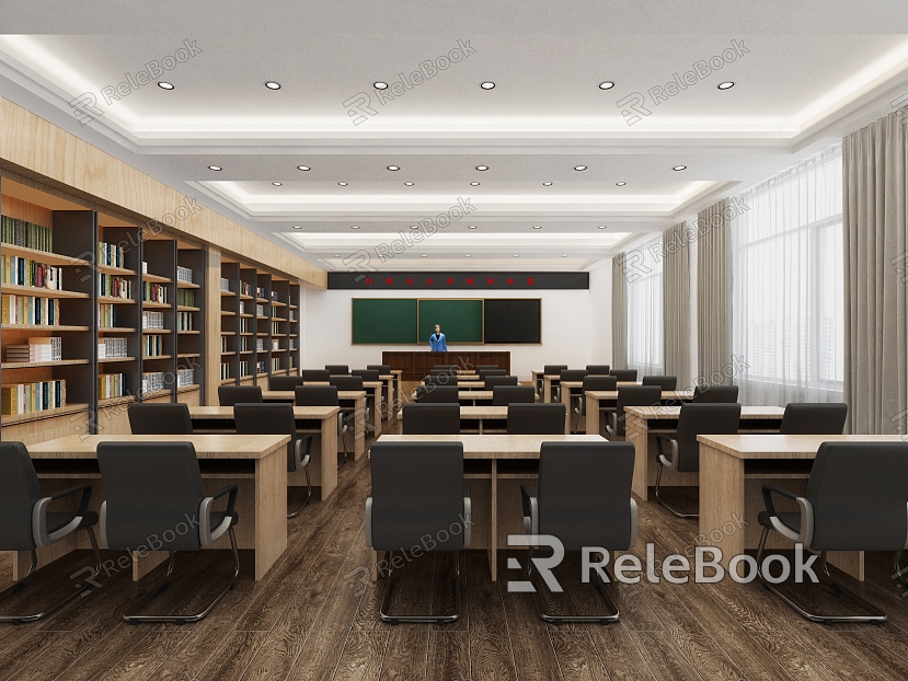 Modern Classroom Research Hall Interior model