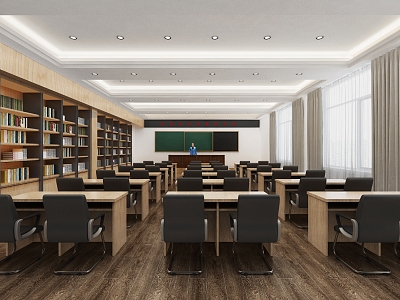 Modern Classroom Research Hall Interior model