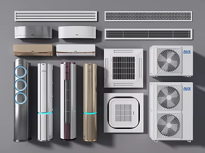 Modern air conditioner wall-mounted air conditioner central air conditioner outlet 3d model
